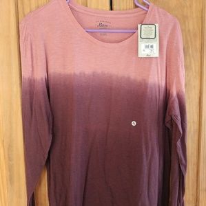 Long sleeve dip dye shirt Rose
